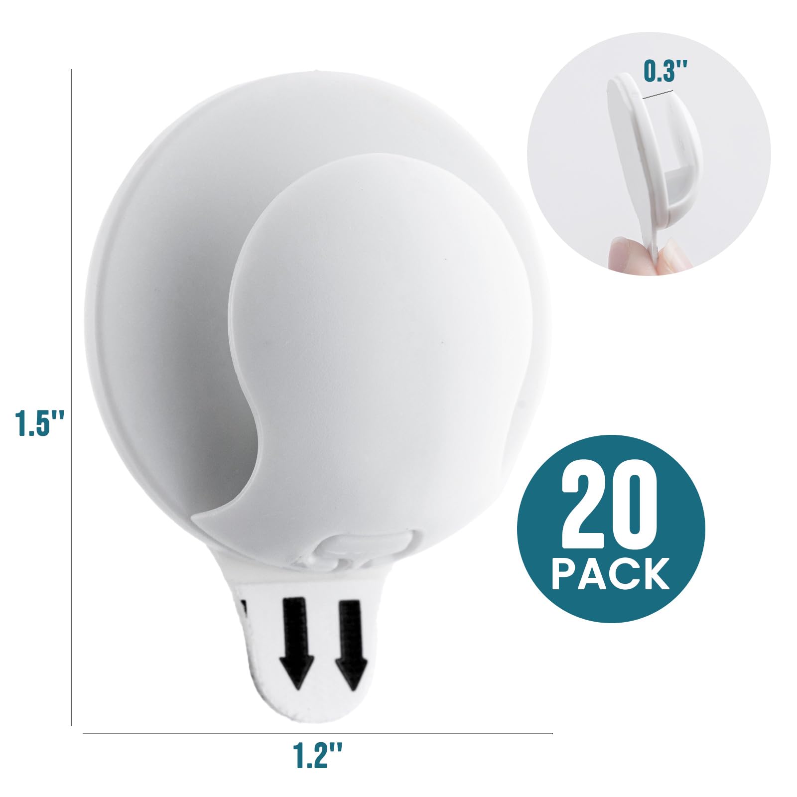 TAILI Christmas Light Clips 20 Pcs Indoor String Light Hooks