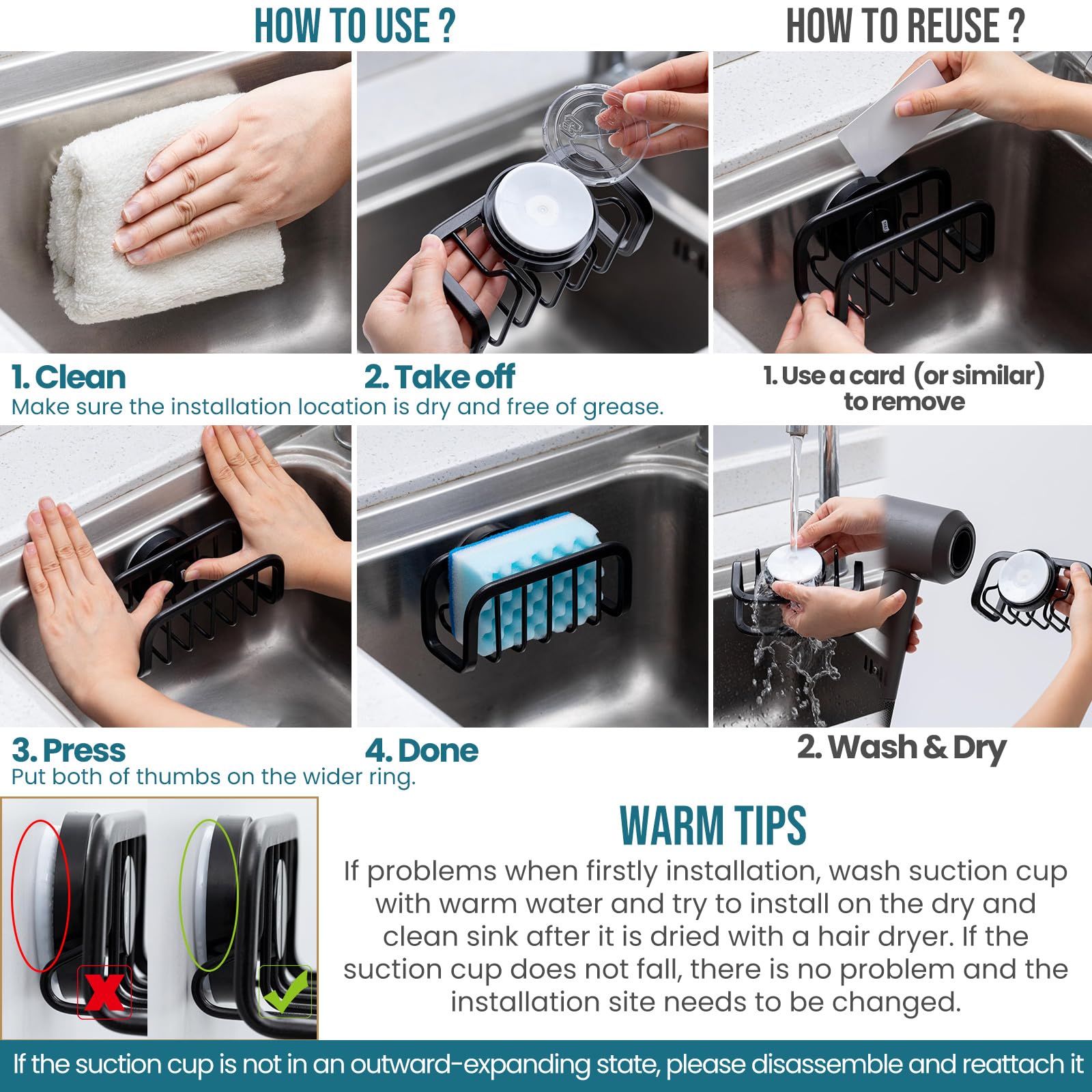 TAILI Suction Sponge Holder