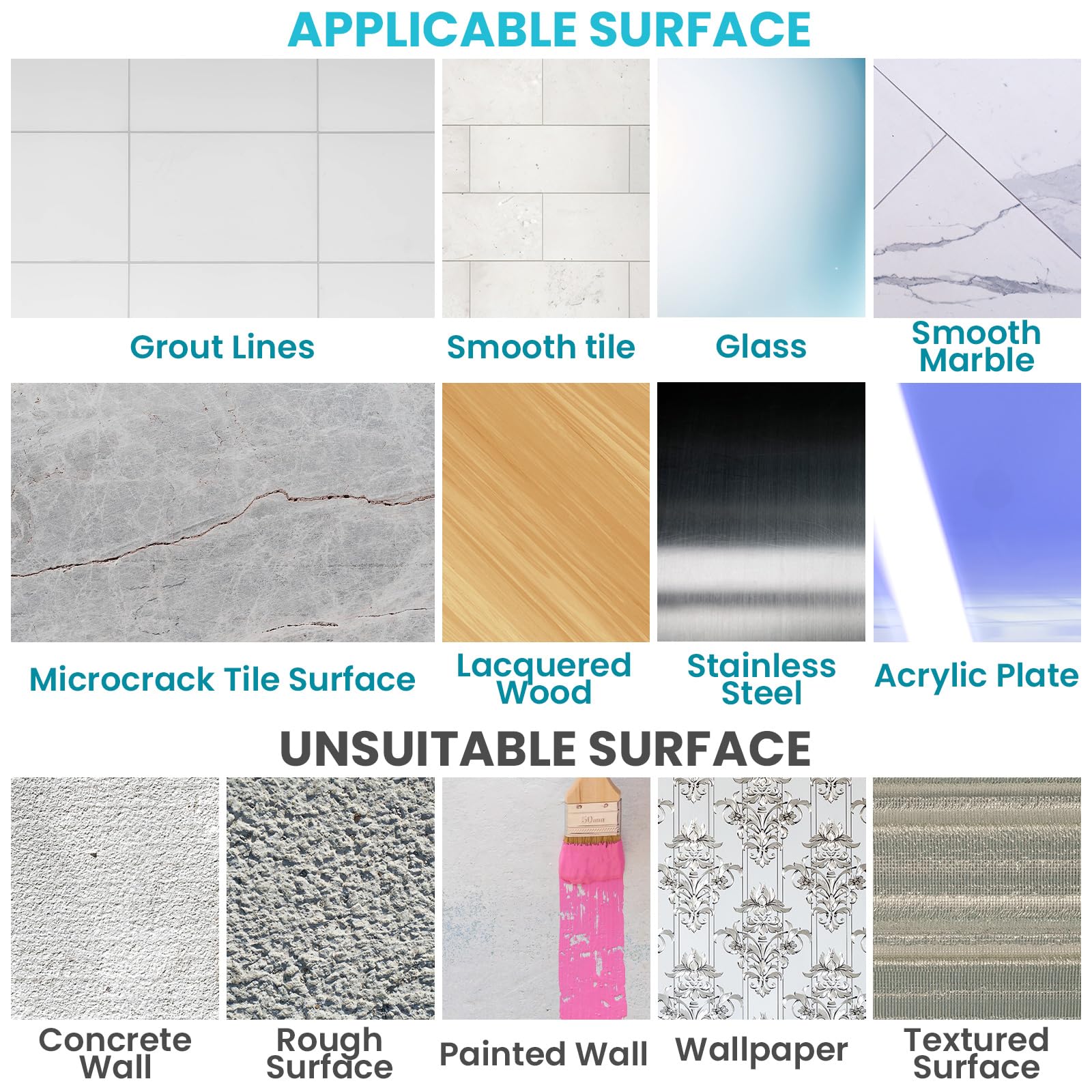 TAILI Space Series Adhesive Shower Grab Bar – Drill-Free Bathroom Safety Support