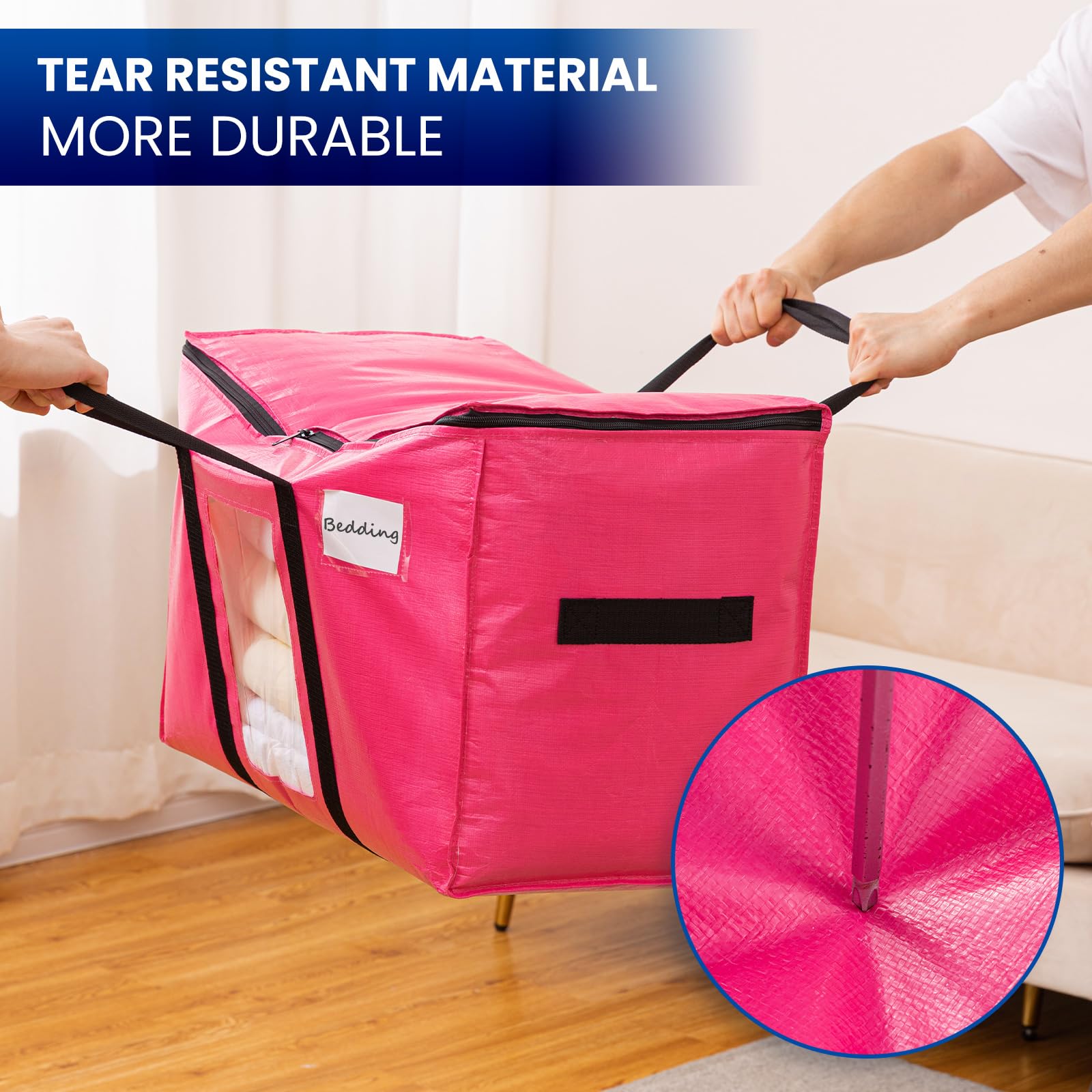 TAILI Pink Extra Large  Moving Bags with Window