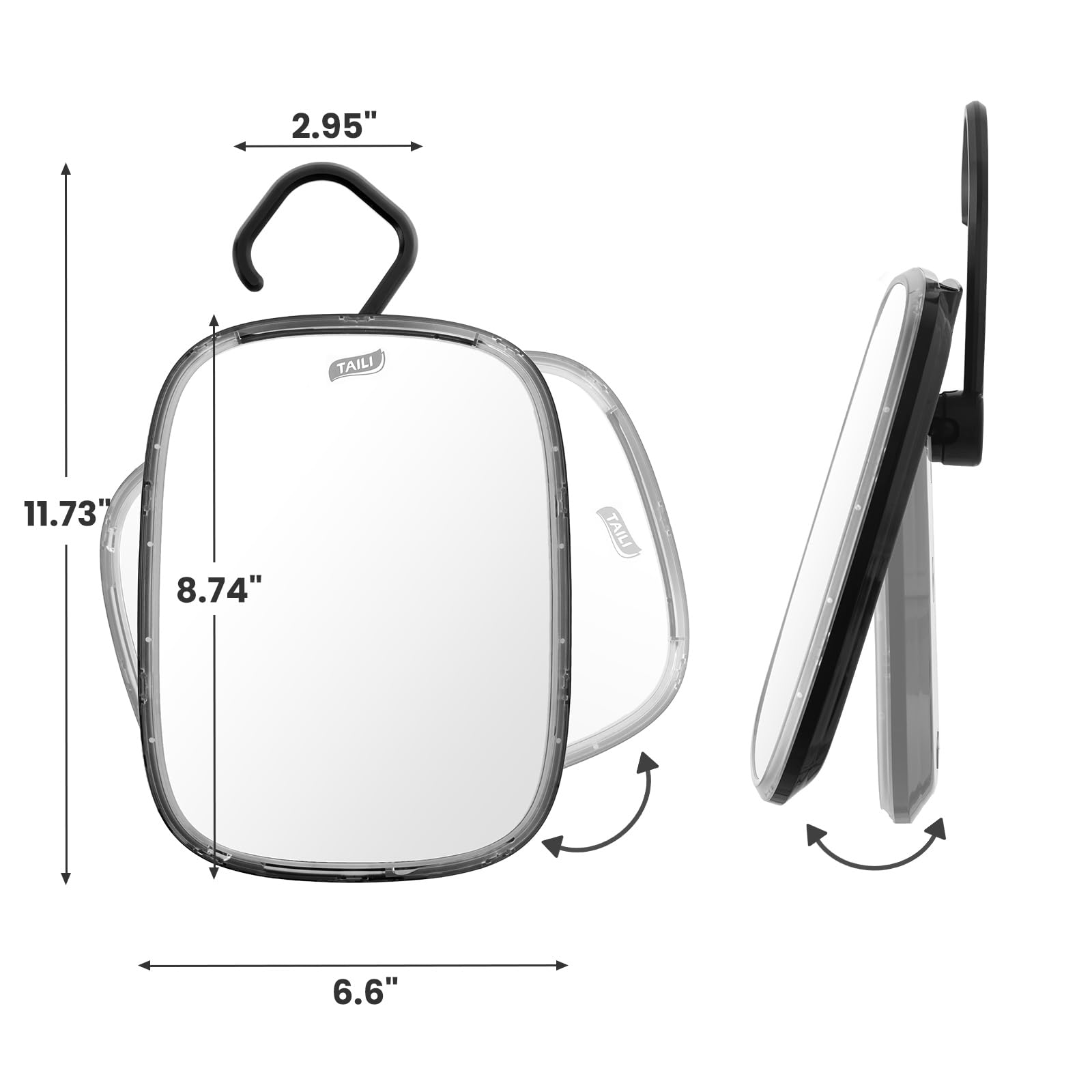TAILI Fogless Shower Mirror – Portable & Removable Shaving Mirror