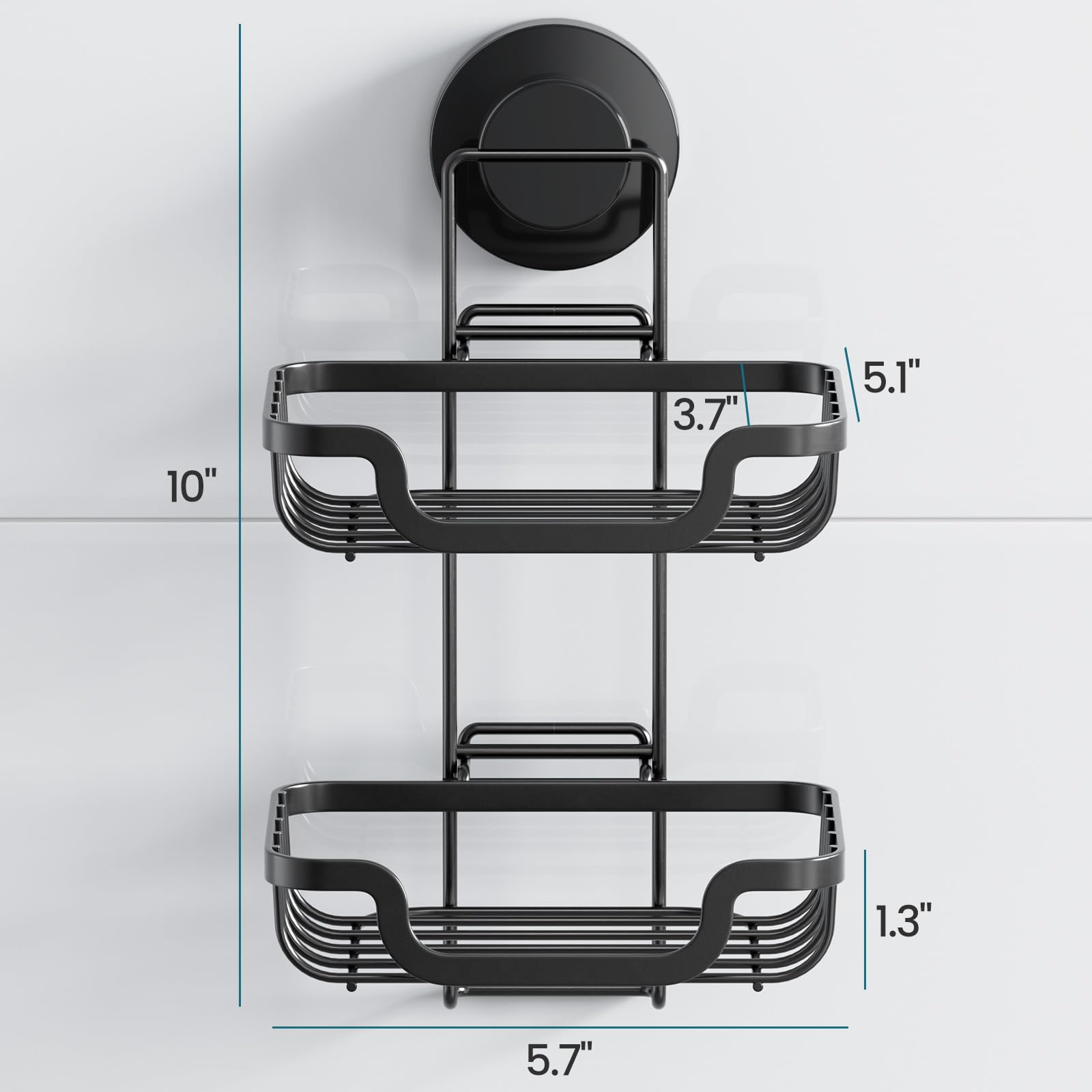 TAILI TRACE Series Suction Soap Dish – Double-Layer Stainless Steel Design
