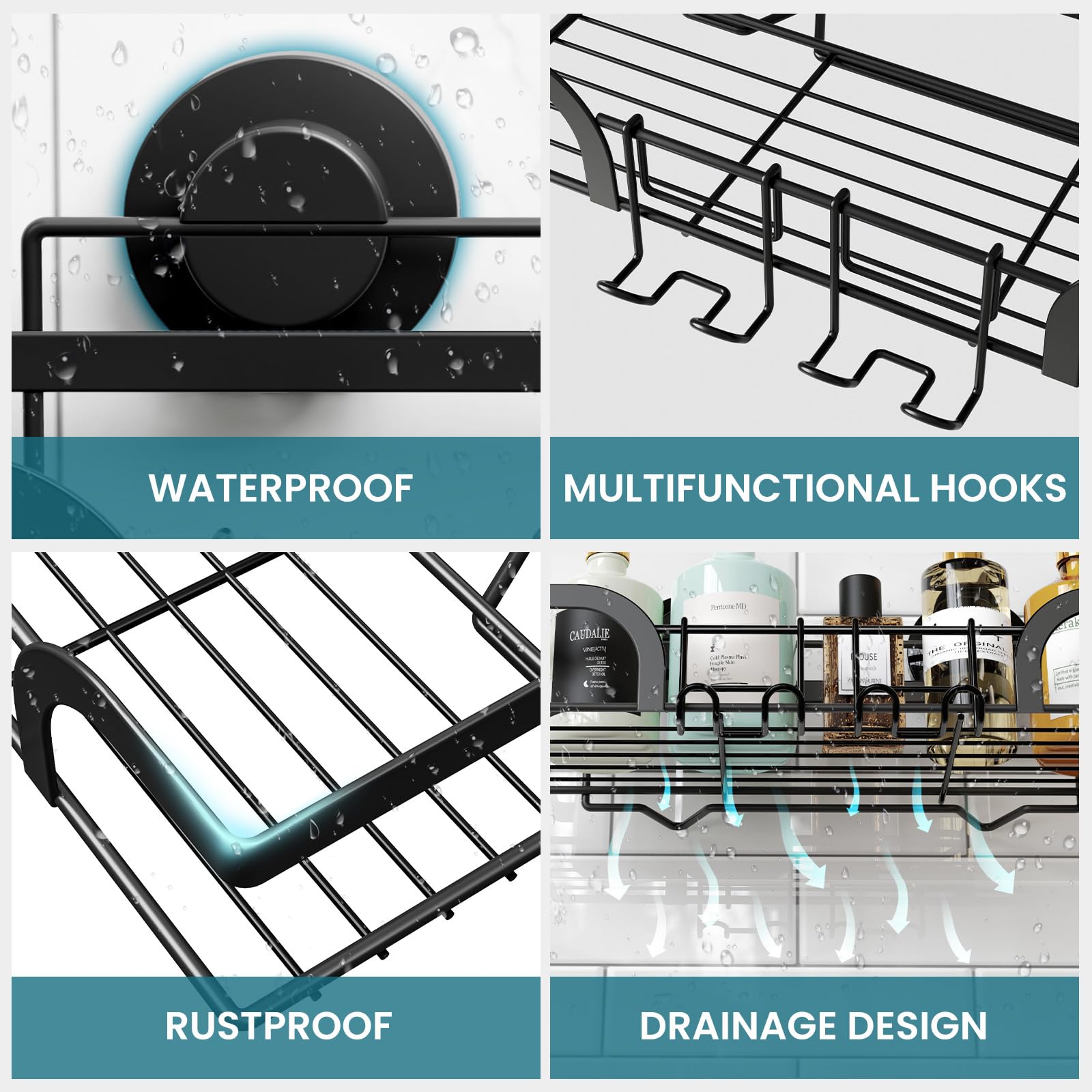 TAILI Trace Series Suction Shower Caddy