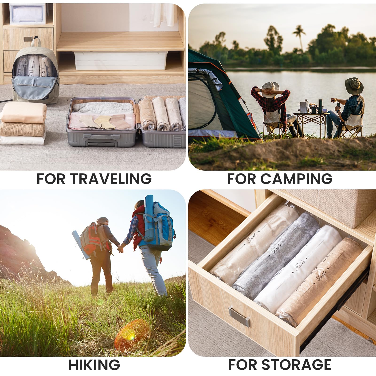 TAILI Clean Travel Compression Bags