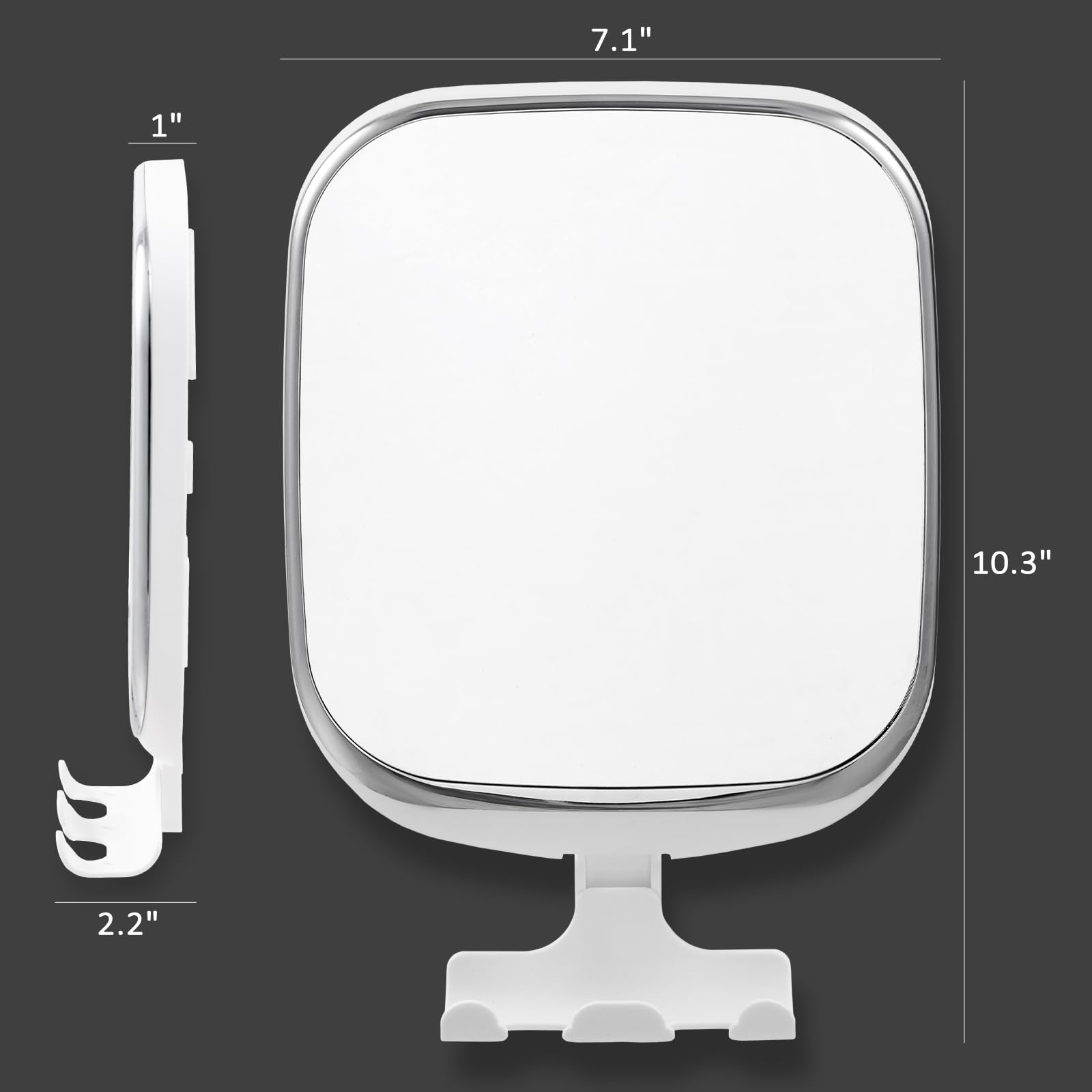 TAILI Nice Series Fogless Shower Shaving Mirror – No-Drill Suction Wall Mount