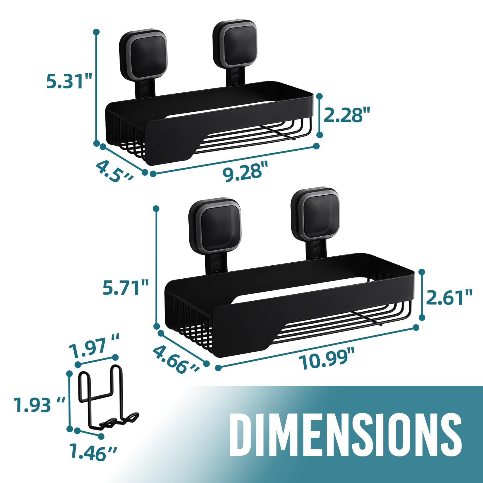 TAILI Face Series Suction Shower Caddy