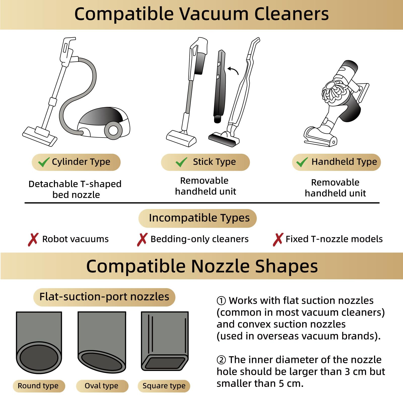 TAILI Cream Cube Vacuum Storage Bags