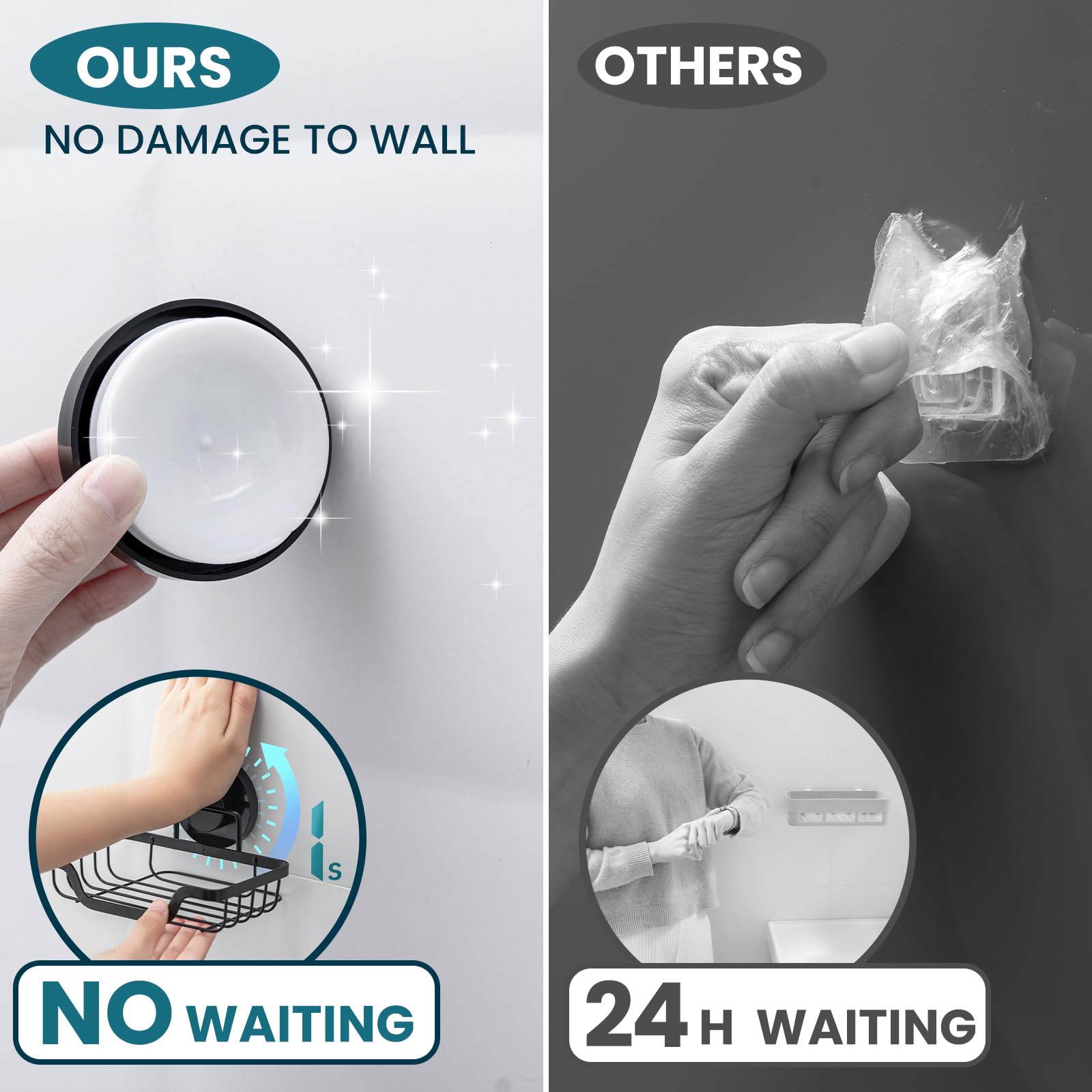 TAILI TRACE Series Suction Soap Dish Holder – Stainless Steel No-Drill Organizer