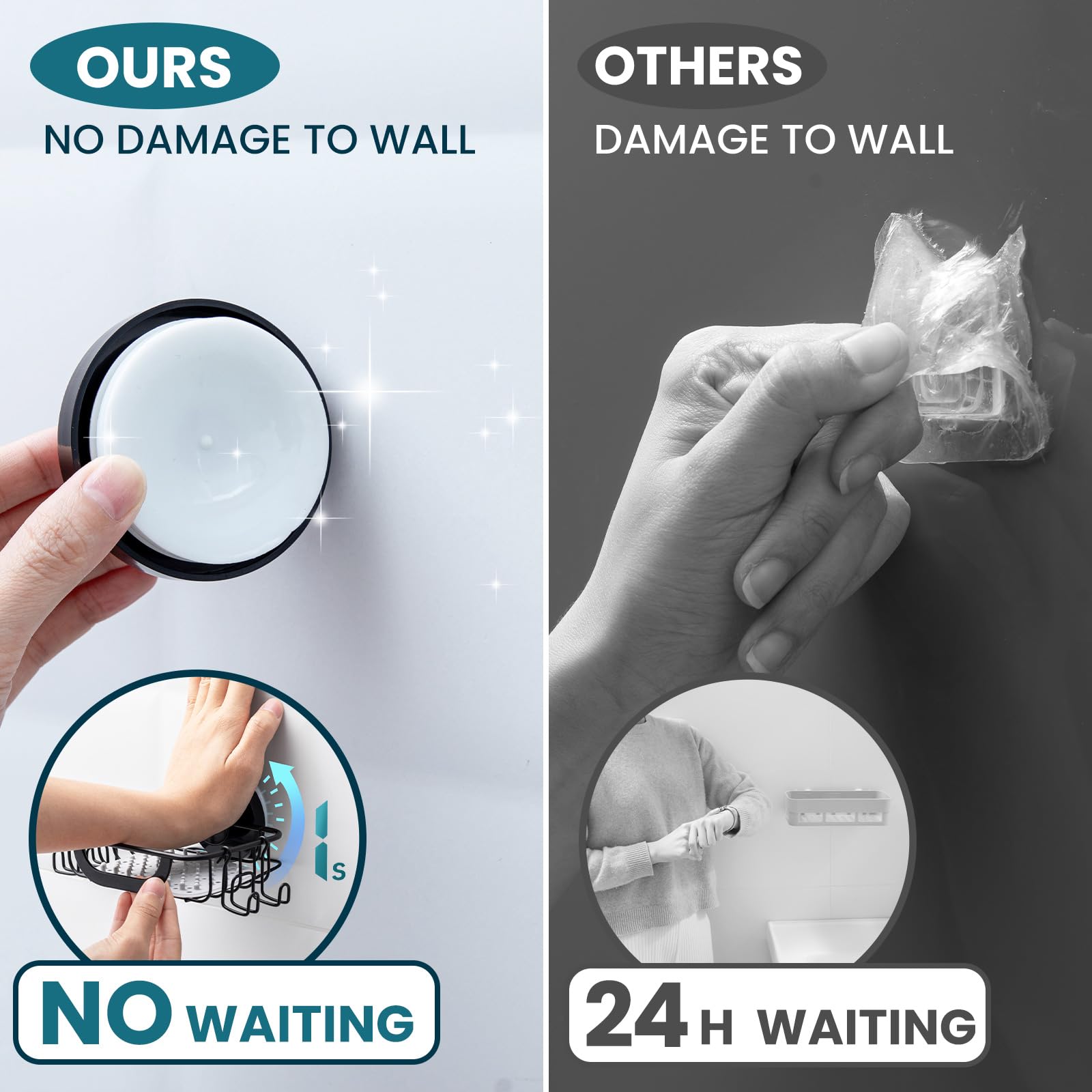 TAILI Line Series Suction Soap Holder with Hooks