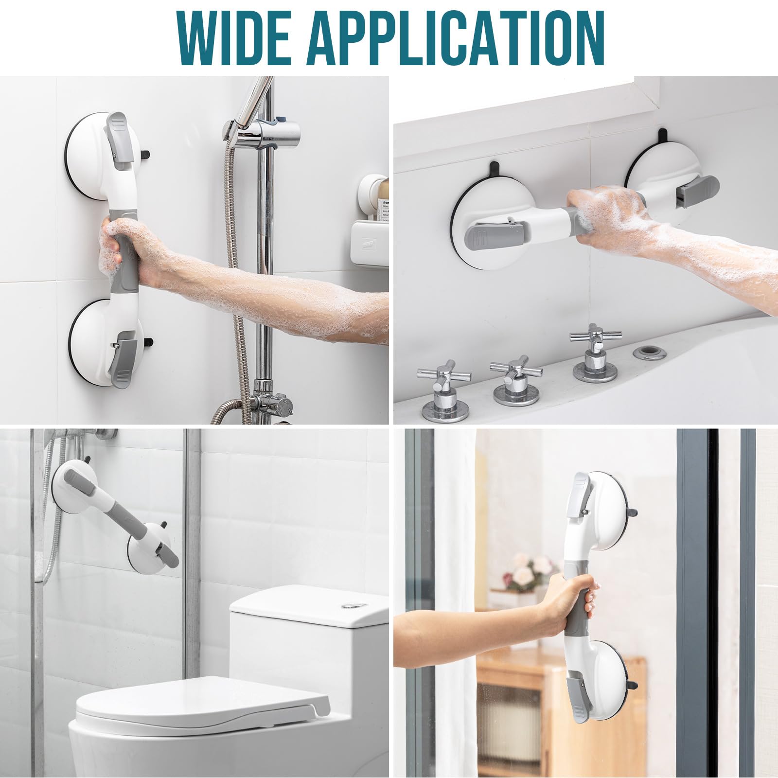 TAILI Lock Series Suction Shower Grab Bar – No-Drill Safety Support