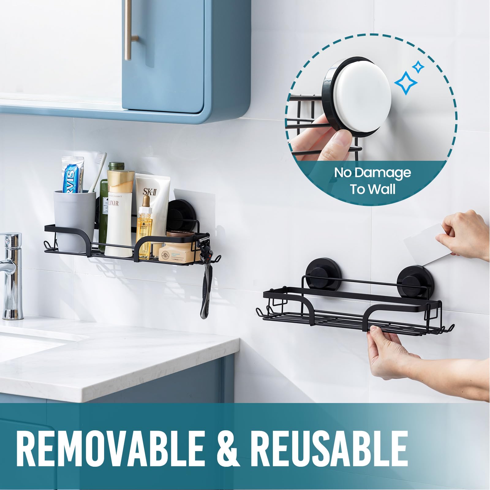 TAILI Trace Series Suction Shower Caddy