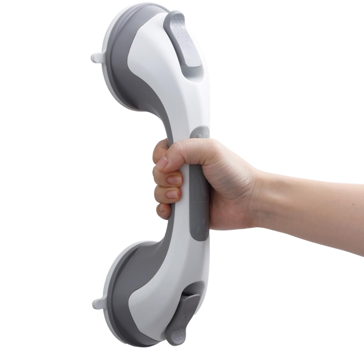 TAILI Nice Series 12 Inch Suction Shower Grab Bar – No-Drill Bathroom Safety Handle